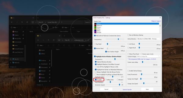OLED Protector Pro App Interface Preview 1
