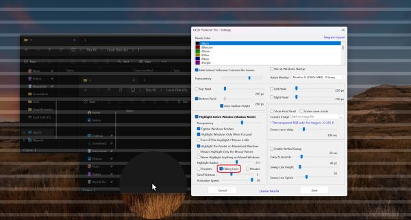 OLED Protector Pro App Interface Preview 2